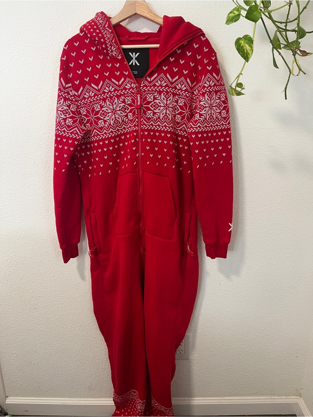 Norway OnePiece Adult Christmas Onesie Sz M